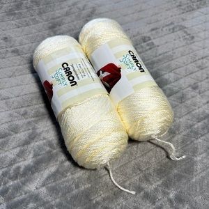 Yarn Lot of 2 Skeins | Caron Simply Soft in Cream